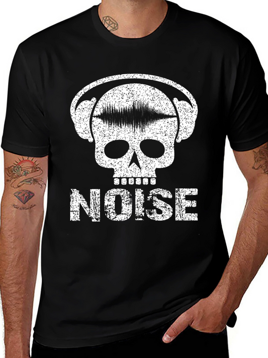 Noise Skull Graphic T-Shirt - Black