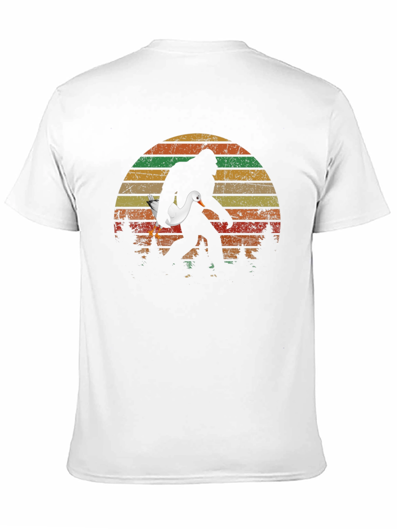 Sasquatch Duck Sunset T-Shirt