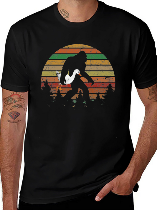 Sasquatch Duck Sunset T-Shirt