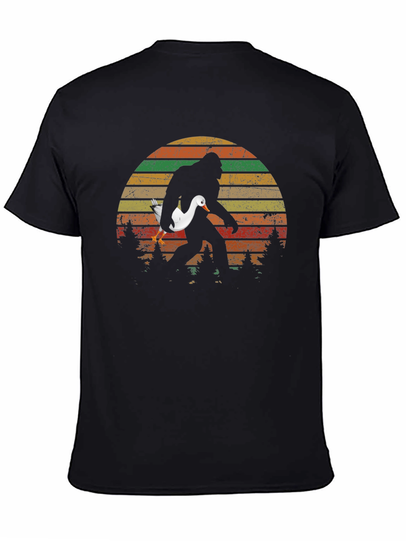 Sasquatch Duck Sunset T-Shirt