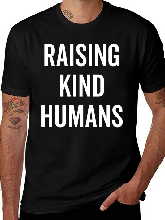 Raising Kind Humans Graphic Tee - Black