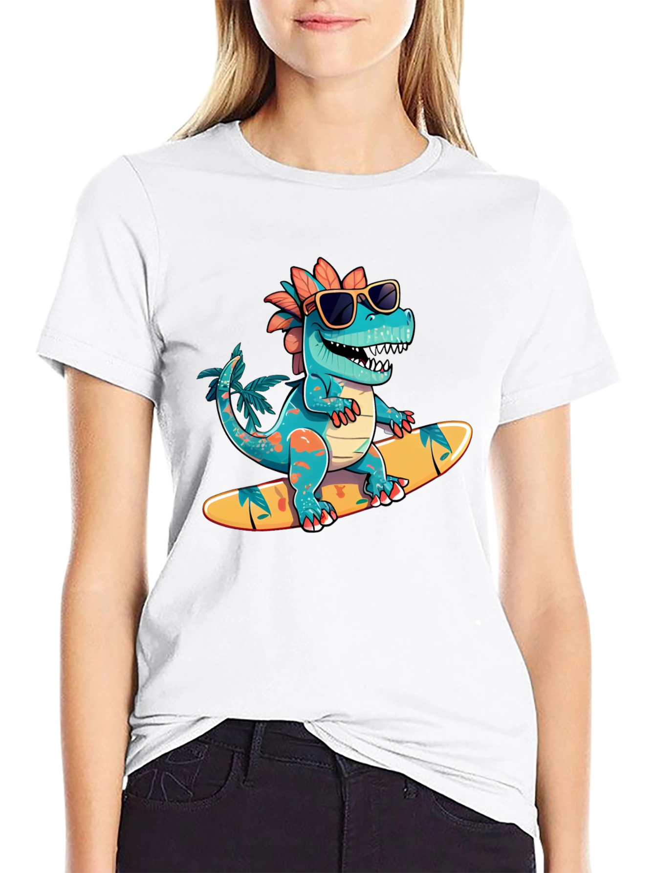 Surfing Dinosaur T-Shirt