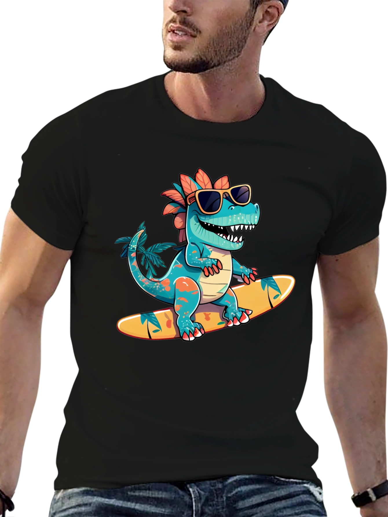 Surfing Dinosaur T-Shirt