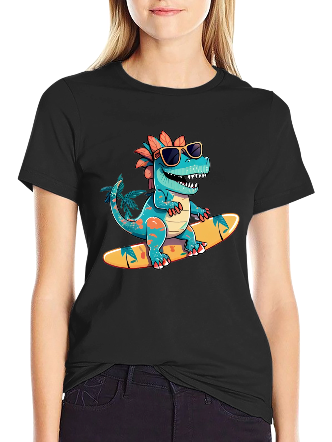 Surfing Dinosaur T-Shirt