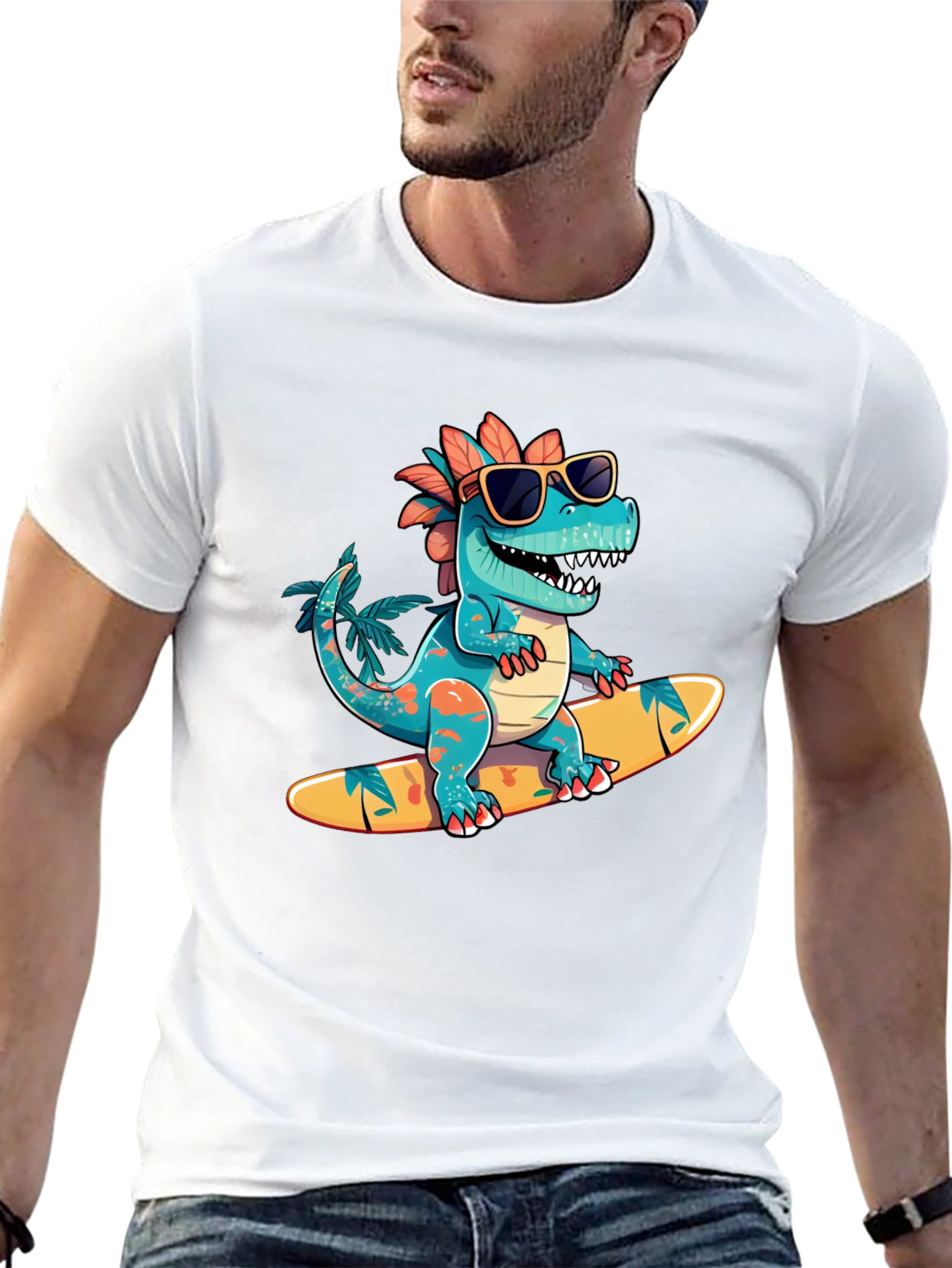 Surfing Dinosaur T-Shirt