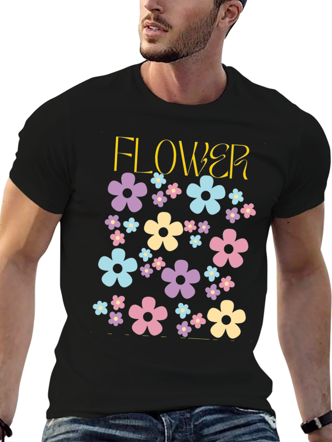 Floral Power T-Shirt - Retro Flower Design