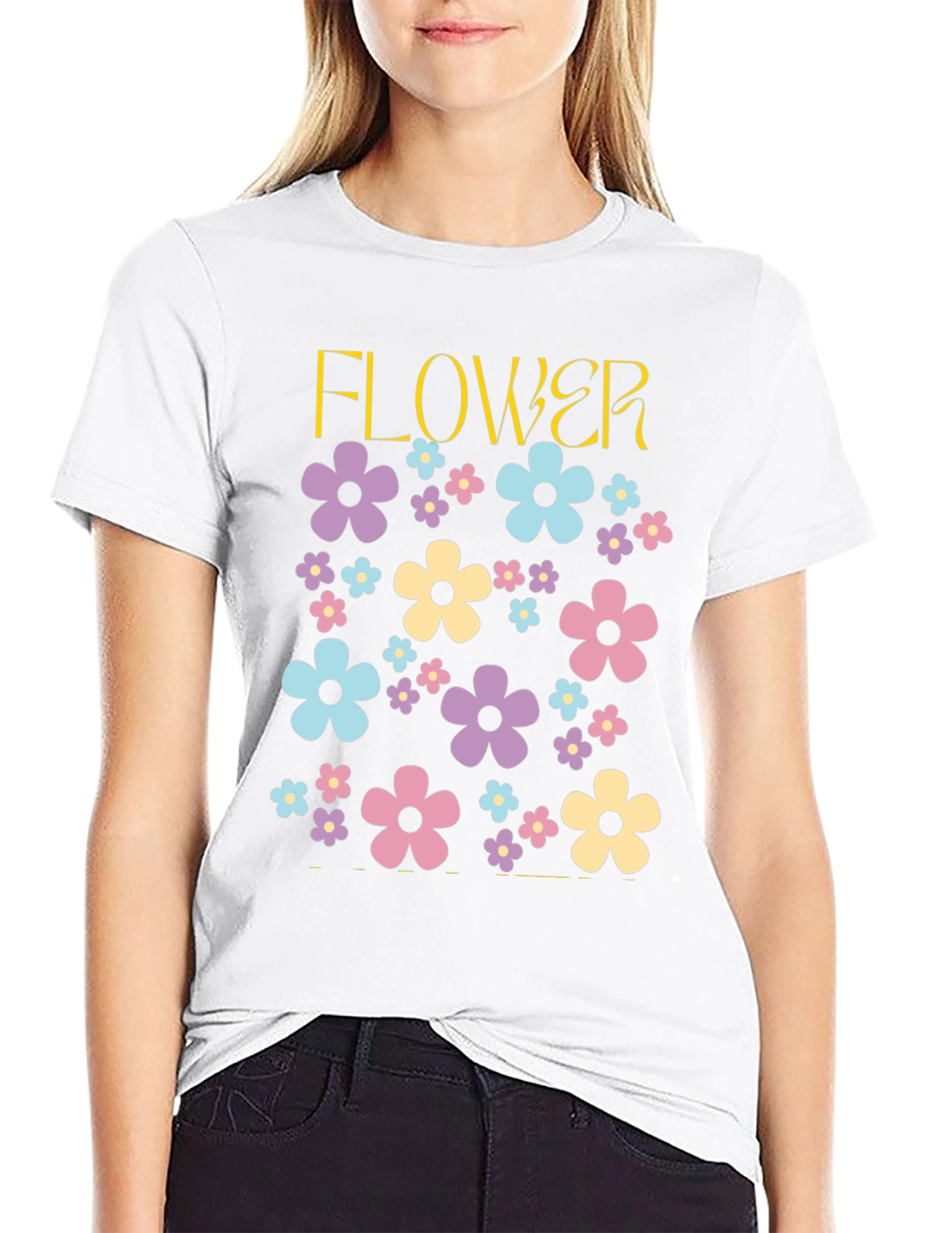 Floral Power T-Shirt - Retro Flower Design