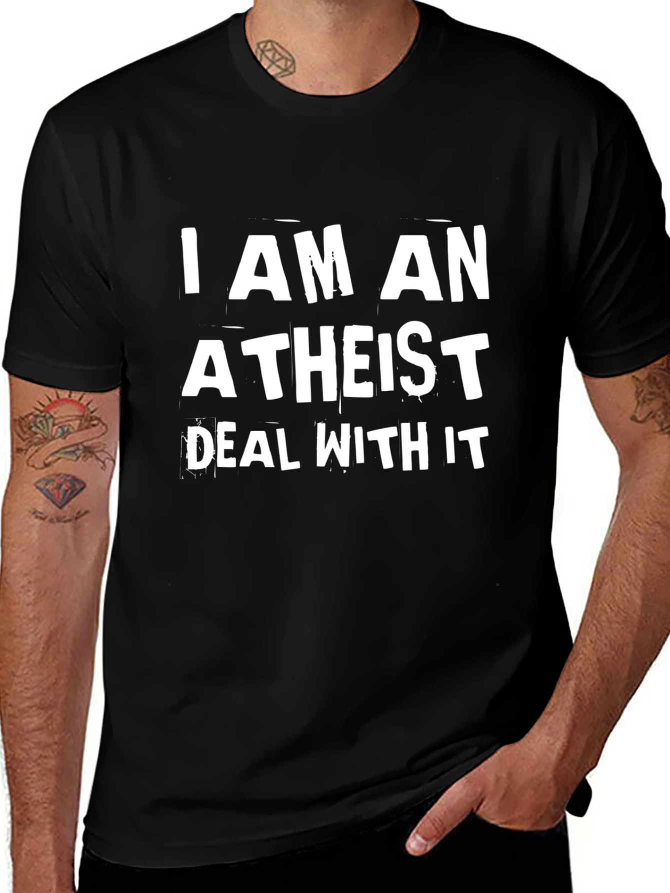 Atheist Slogan T-Shirt - Bold Statement Tee