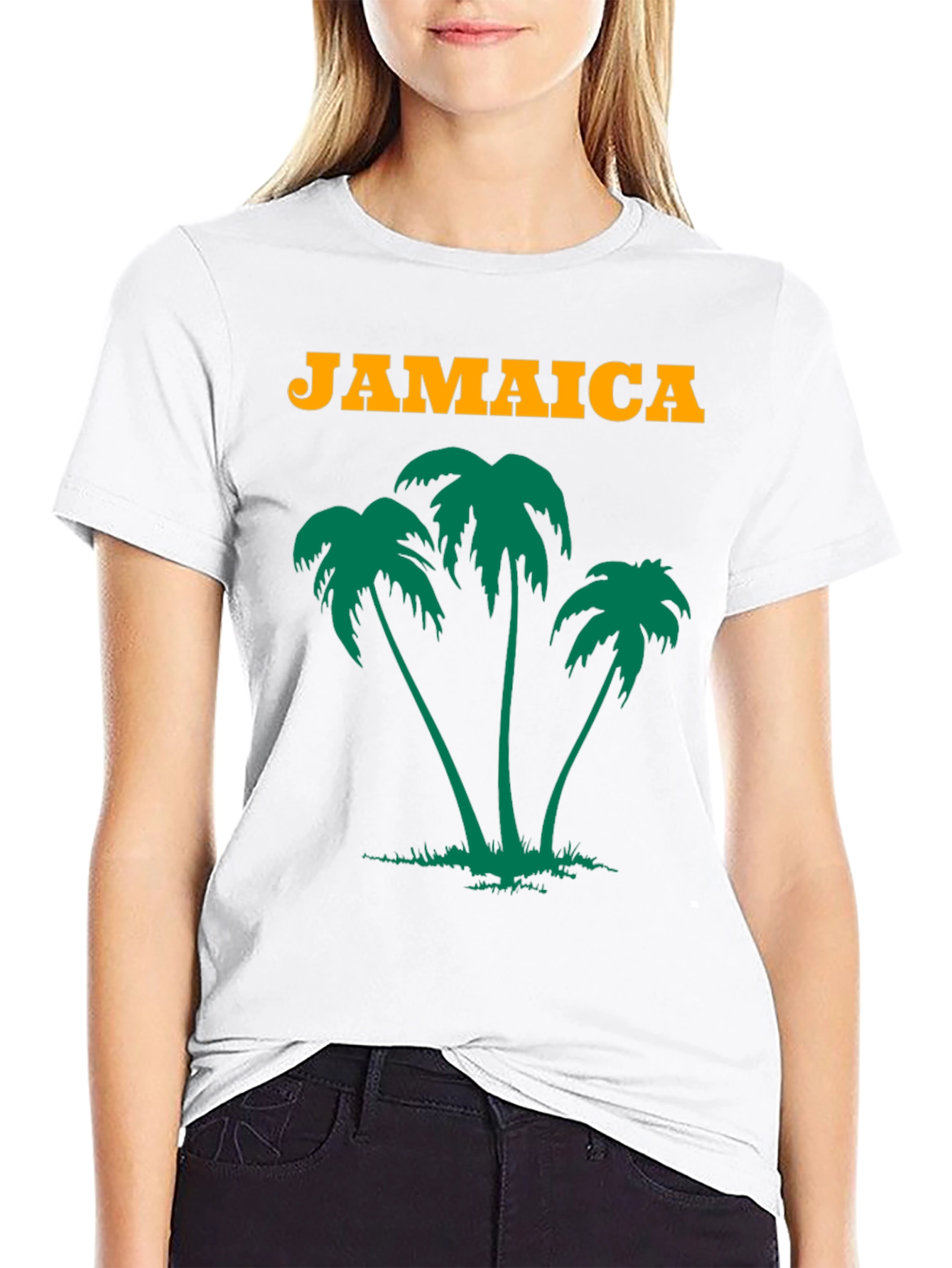 Jamaica Palm Tree Graphic T-Shirt - Island Vibes