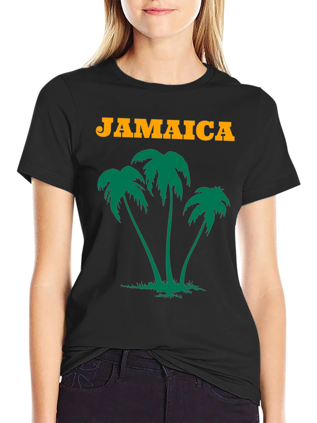 Jamaica Palm Tree Graphic T-Shirt - Island Vibes