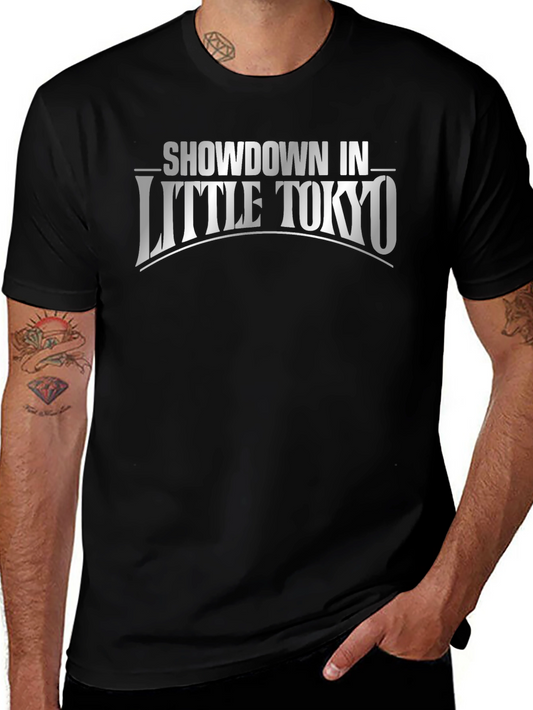 Showdown in Little Tokyo Graphic Tee - Black Cotton Blend