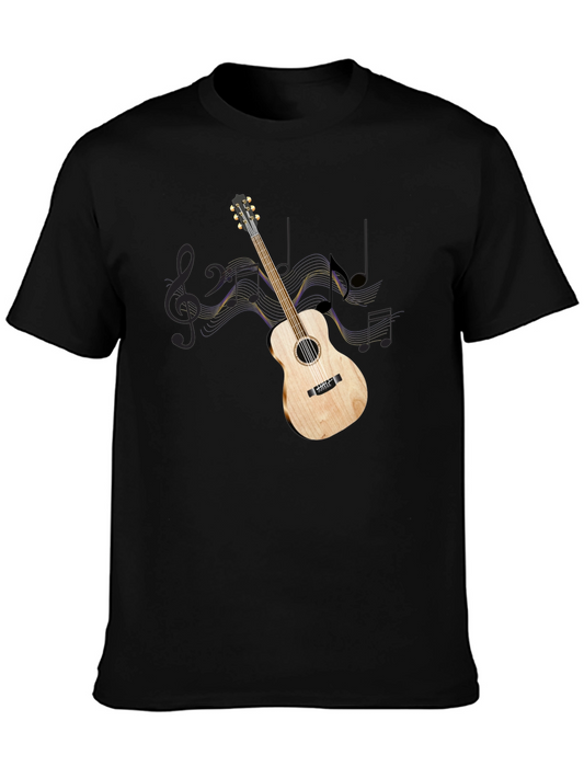 Guitar Graphic Black T-Shirt