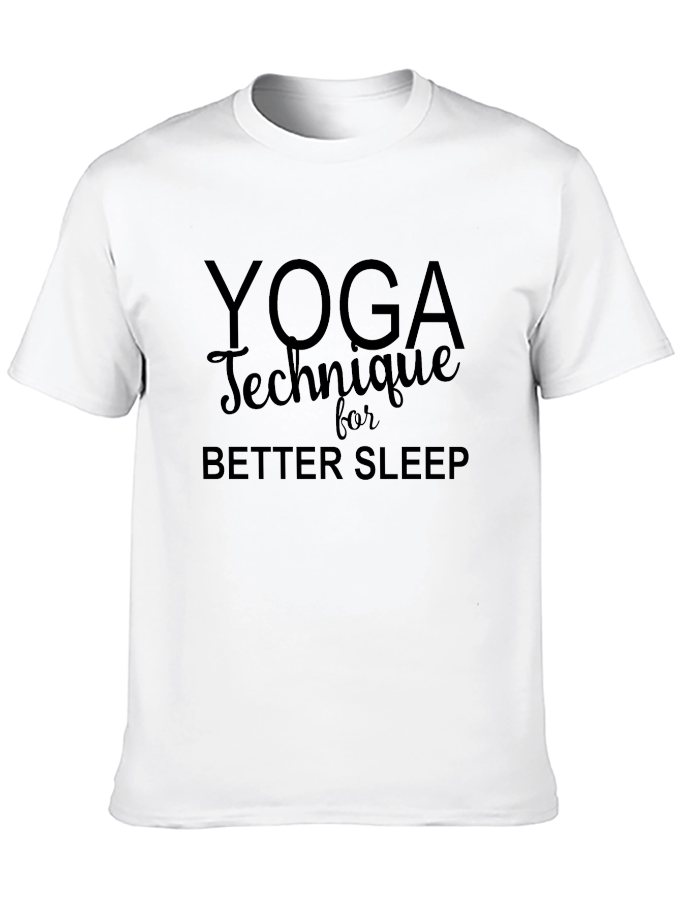 Yoga Technique for Better Sleep Black T-Shirt