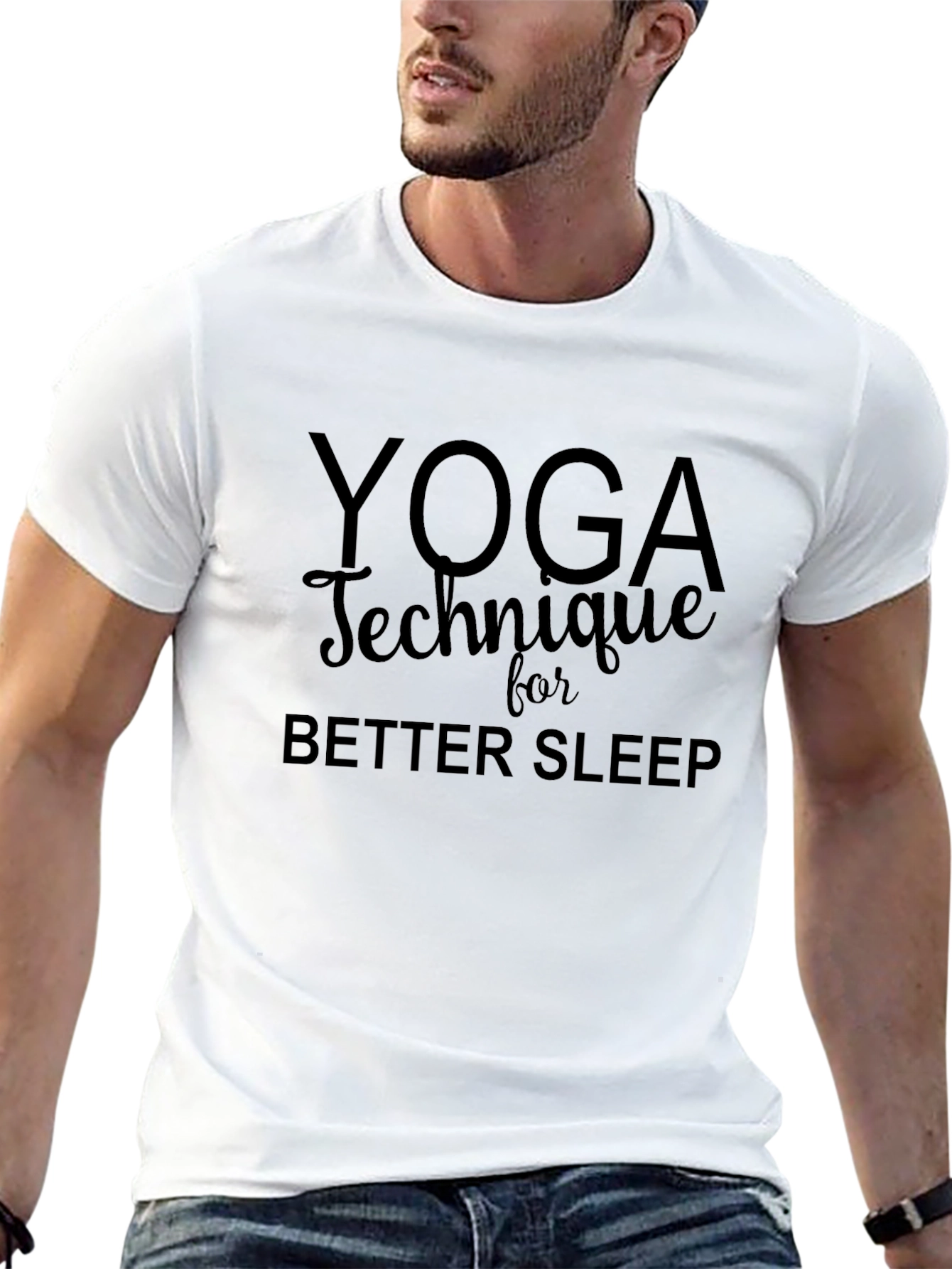 Yoga Technique for Better Sleep Black T-Shirt