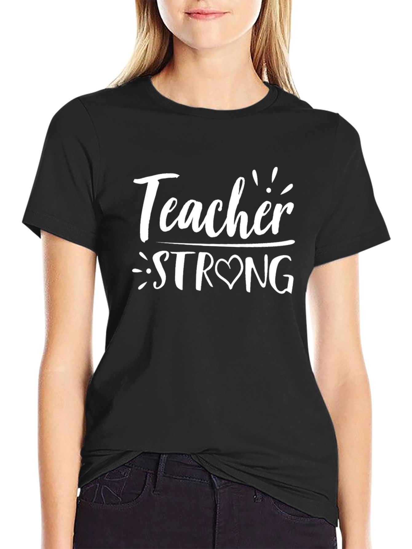 Teacher Strong Black T-Shirt