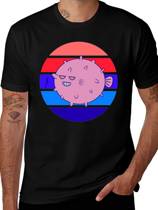 Puffer Fish Graphic Tee - Retro Style