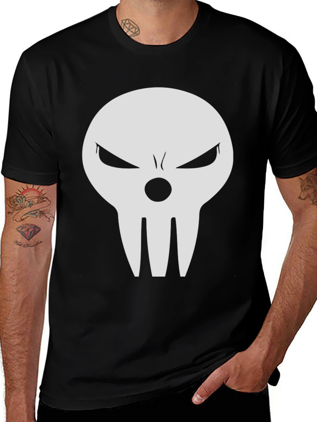 Skull Graphic Tee - Mens Black T-Shirt