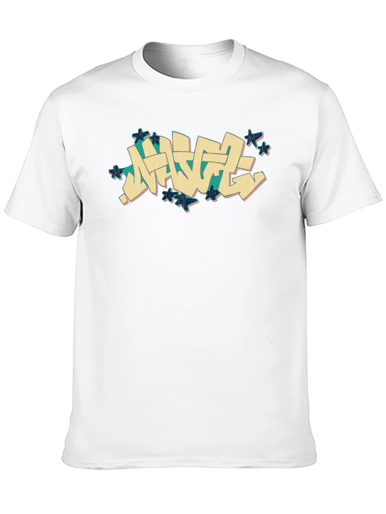 Urban Graffiti Style Black T-Shirt