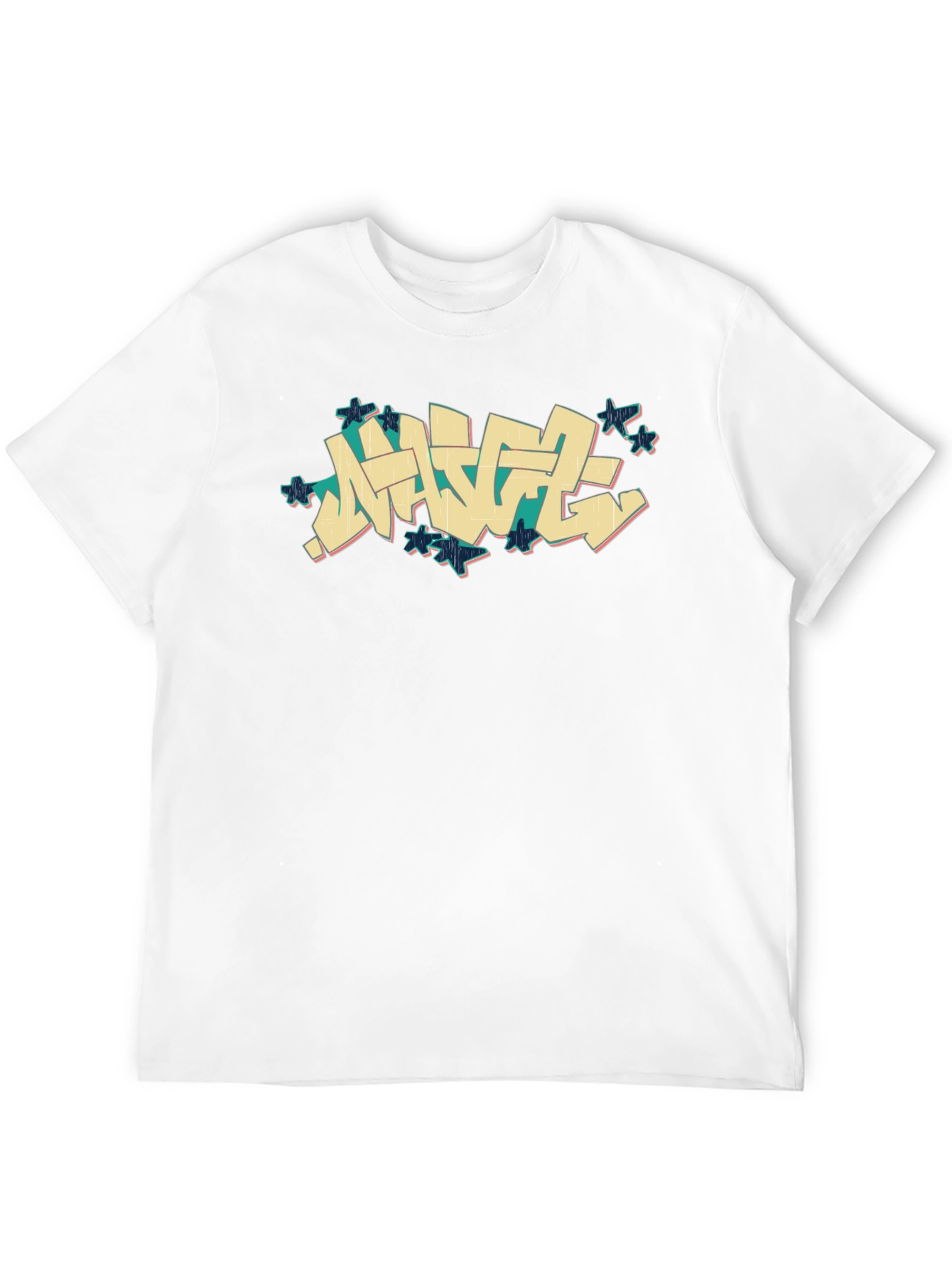 Urban Graffiti Style Black T-Shirt