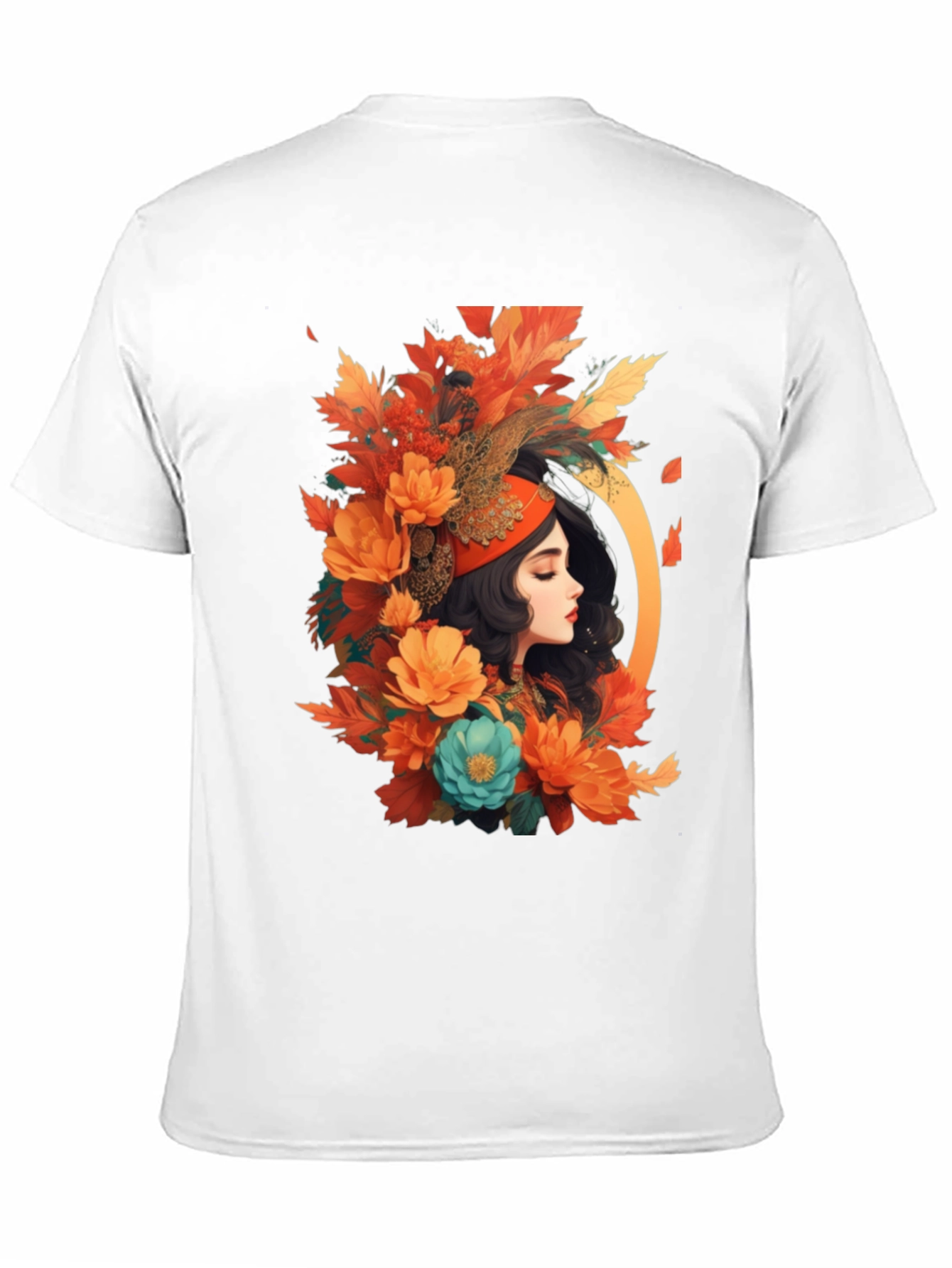 Floral Portrait Graphic Tee - Autumn Beauty