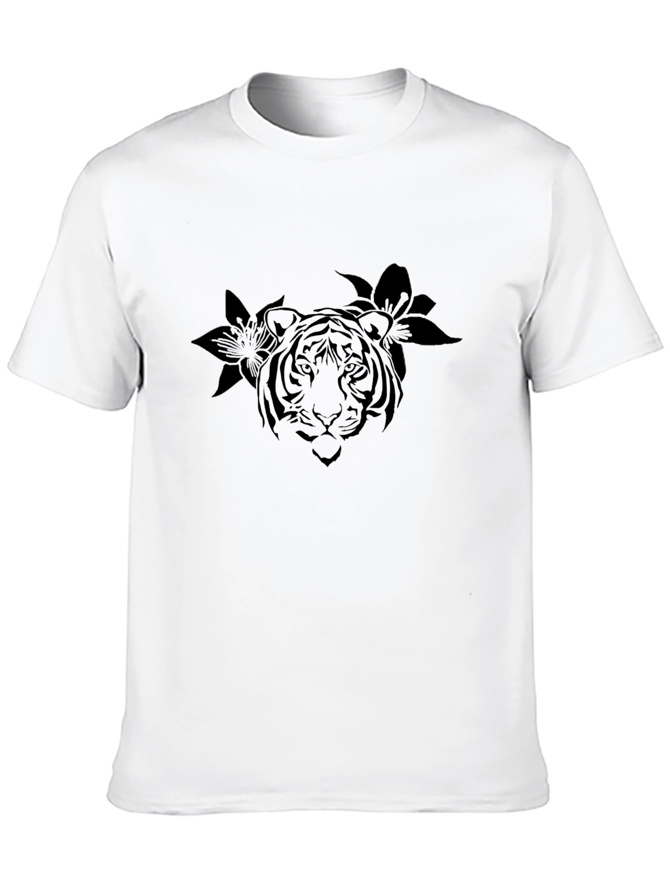 Black Tiger Floral Graphic Tee