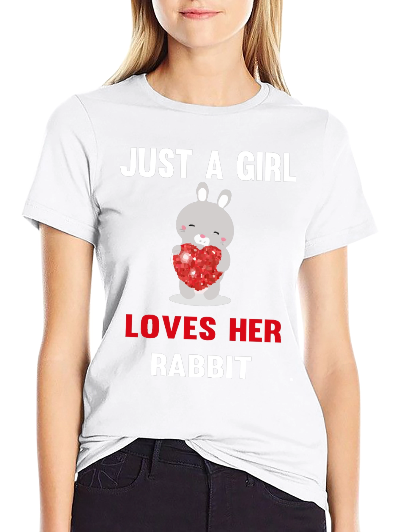 Just A Girl Loves Her Rabbit T-Shirt