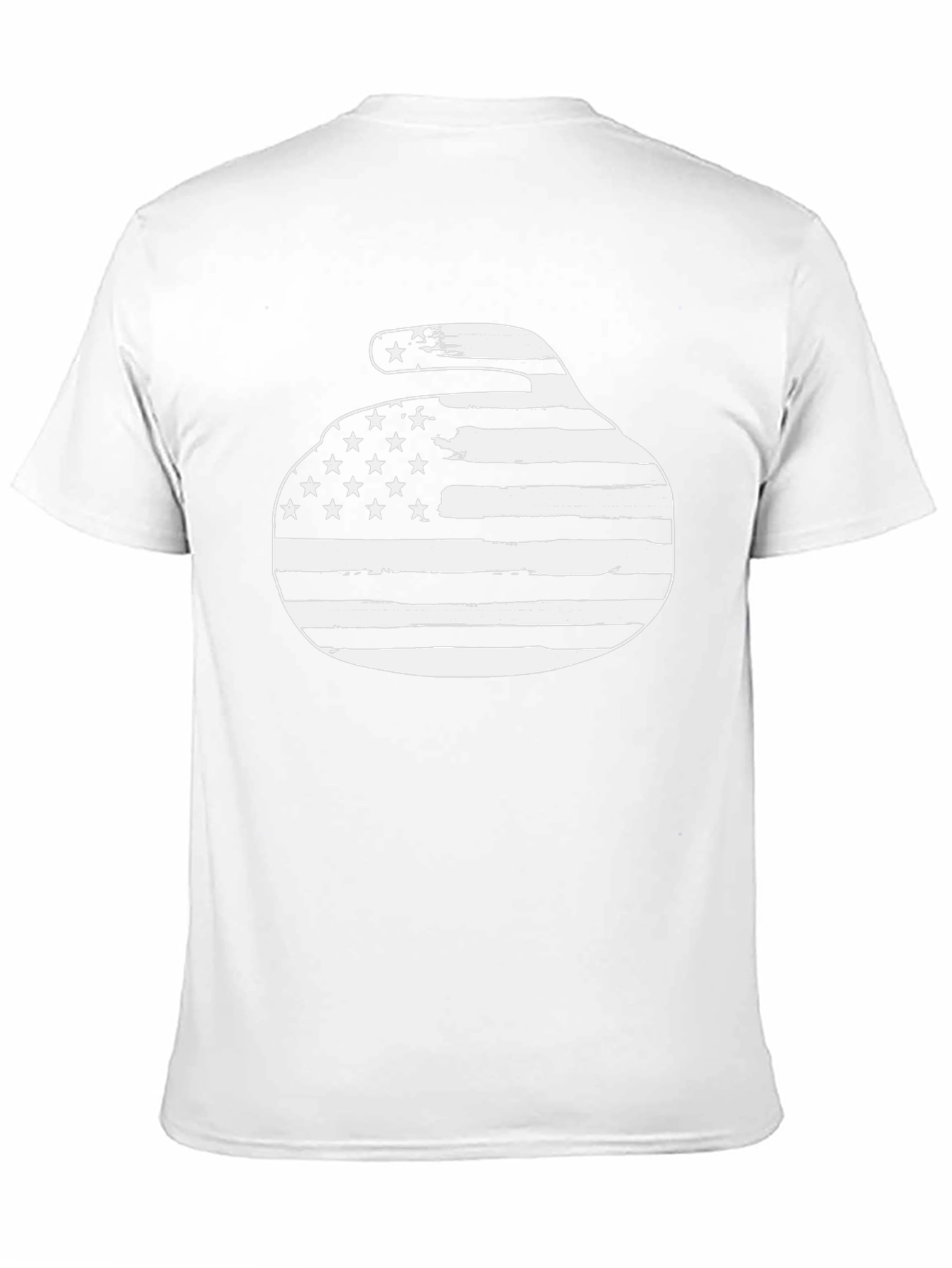 USA Curling Stone T-Shirt Patriotic Design