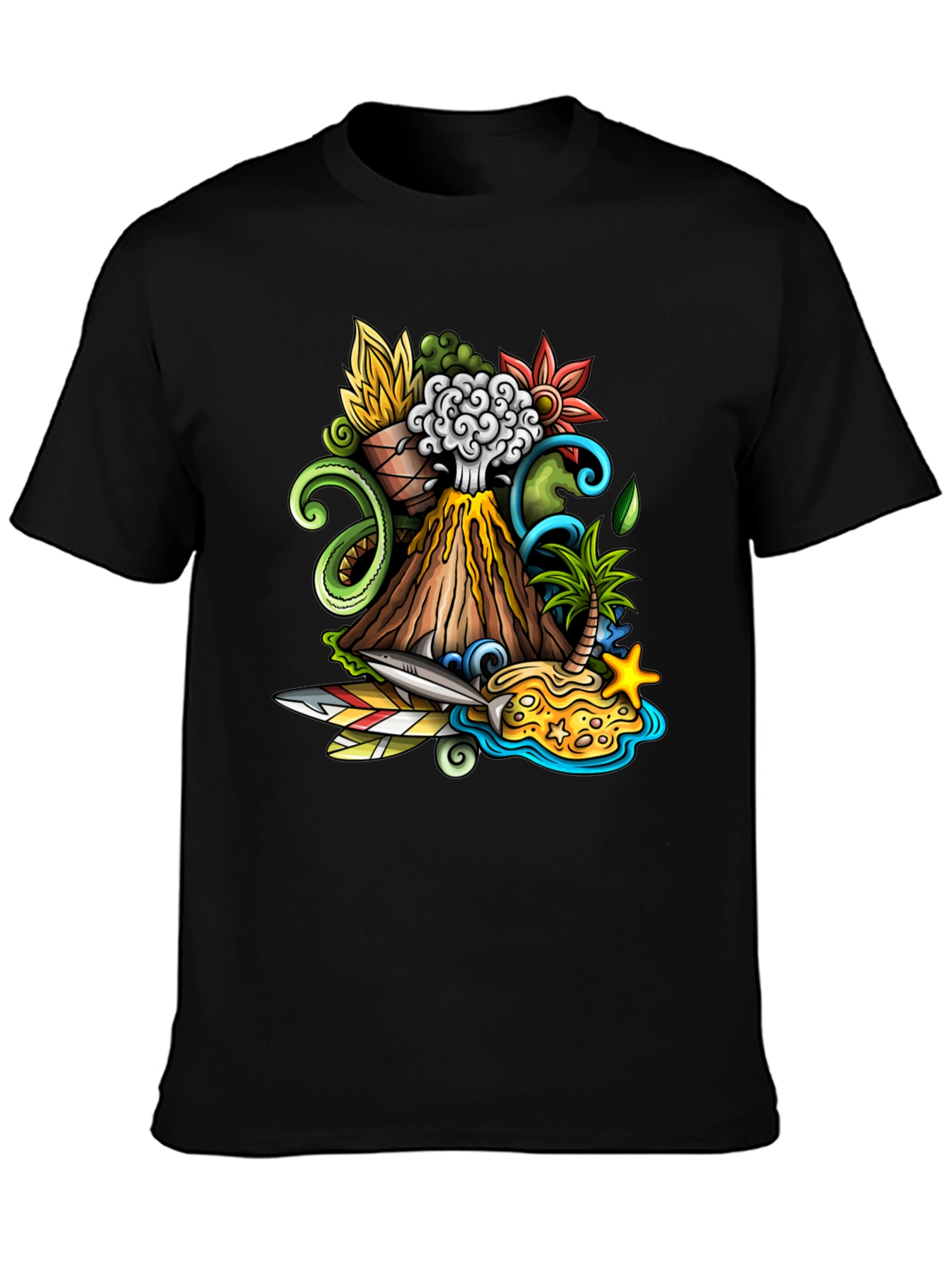 Volcano Island Graphic Tee