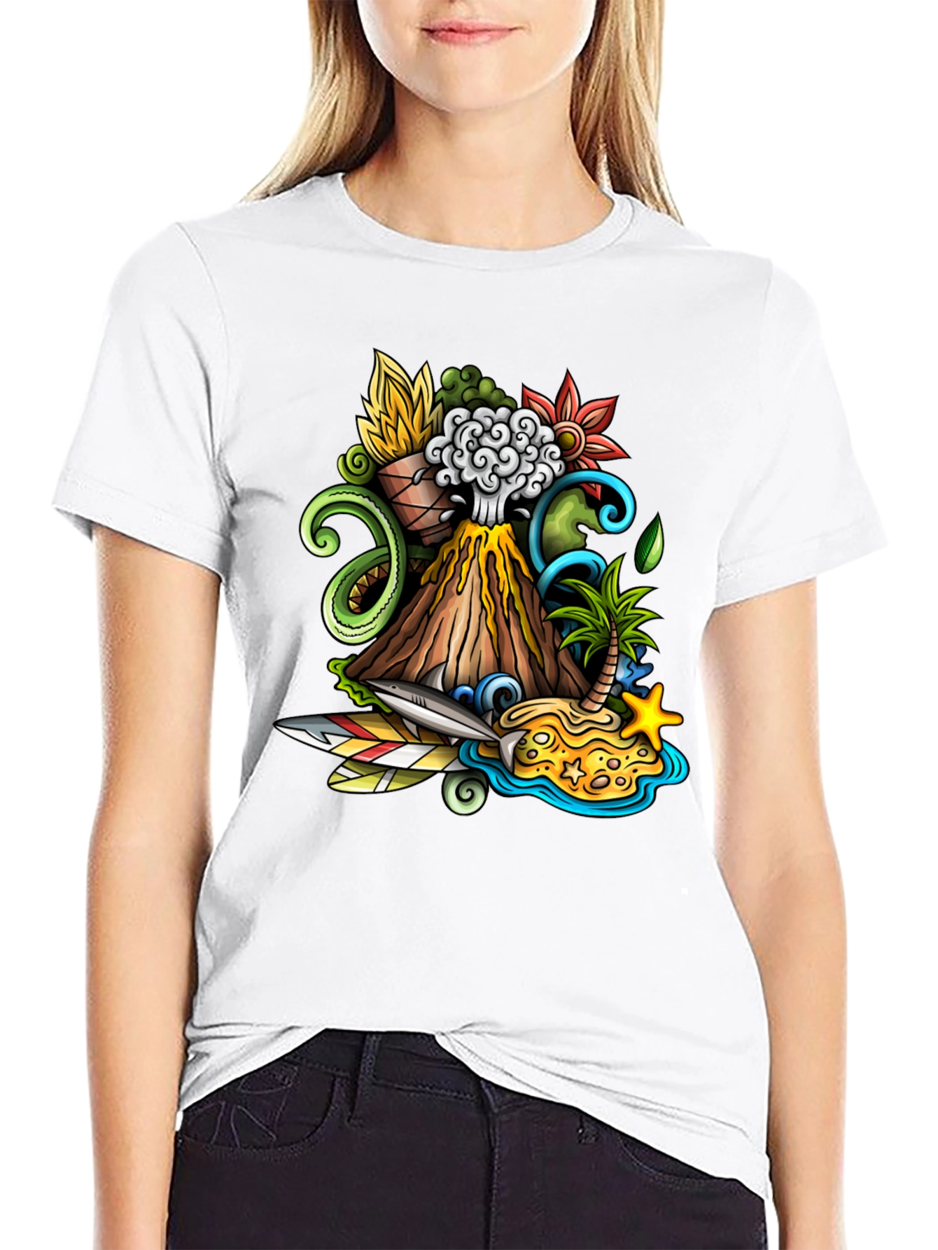 Volcano Island Graphic Tee