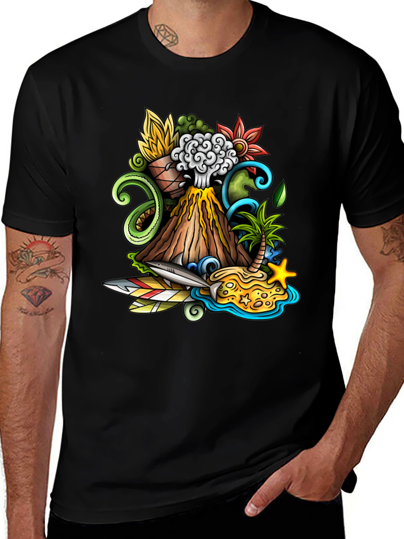 Volcano Island Graphic Tee