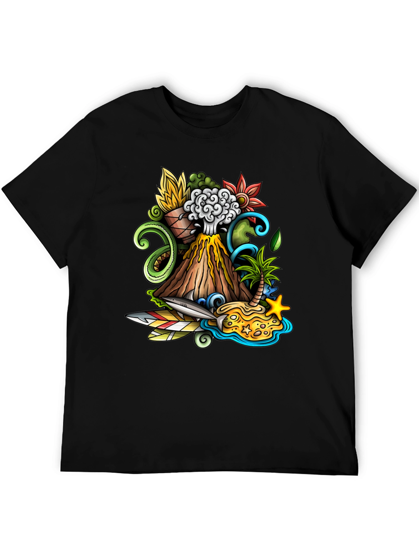 Volcano Island Graphic Tee