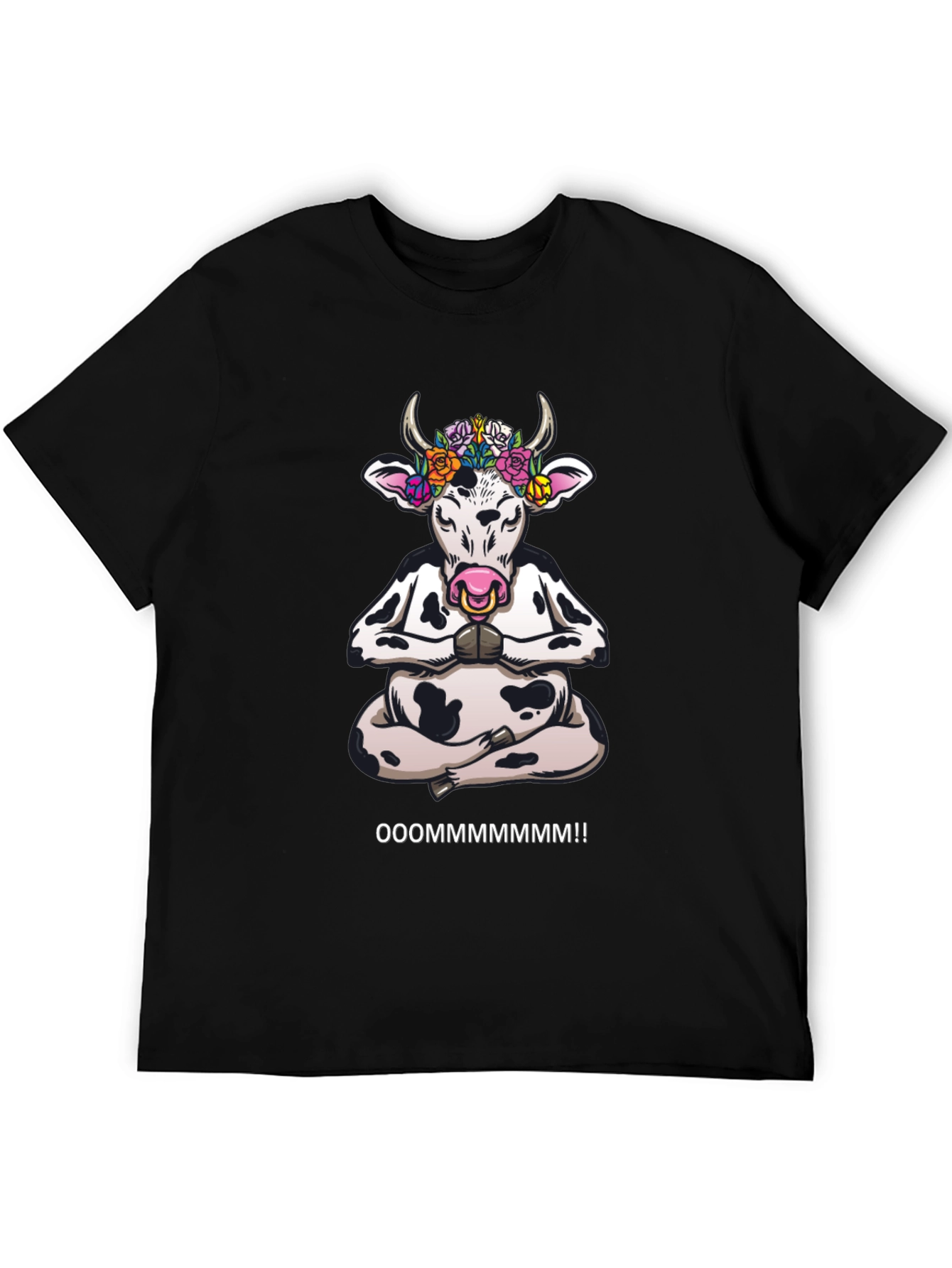 Meditating Cow Graphic T-Shirt - OOOOMMMMMMM!!