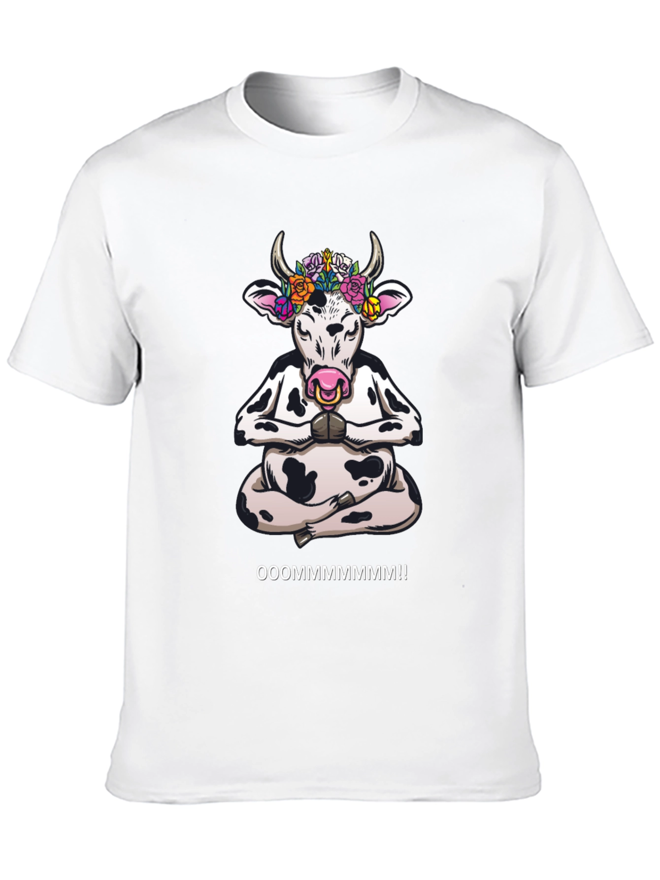 Meditating Cow Graphic T-Shirt - OOOOMMMMMMM!!