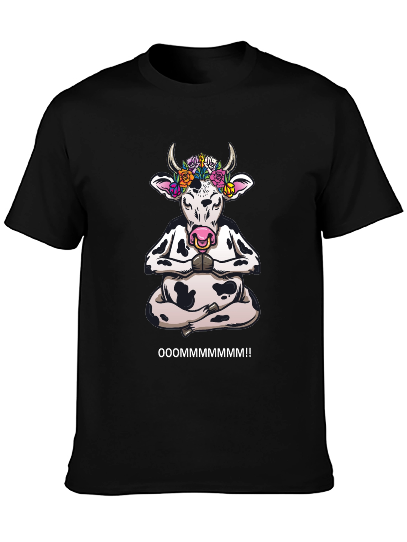 Meditating Cow Graphic T-Shirt - OOOOMMMMMMM!!