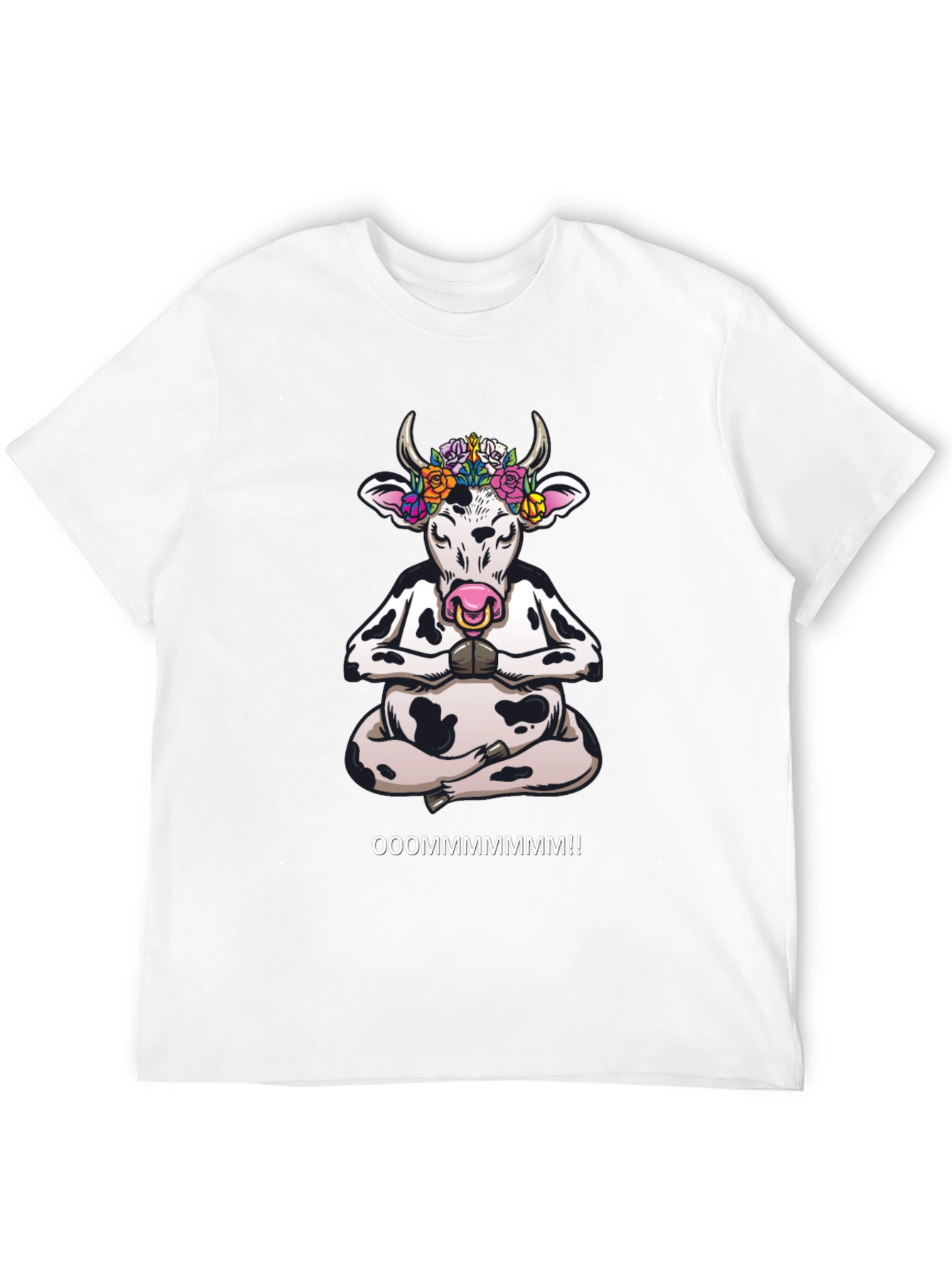 Meditating Cow Graphic T-Shirt - OOOOMMMMMMM!!