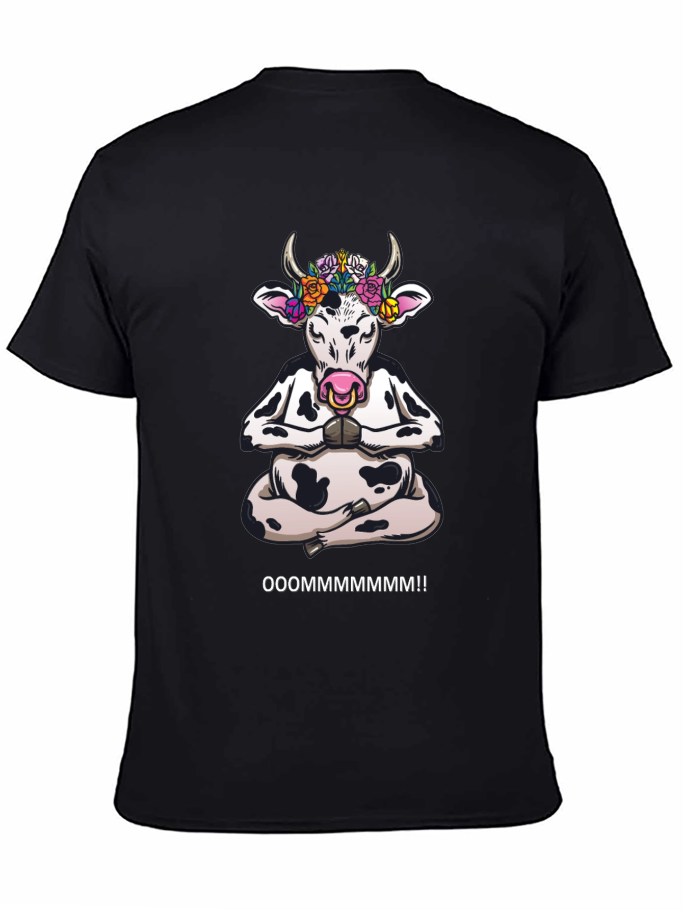 Meditating Cow Graphic T-Shirt - OOOOMMMMMMM!!