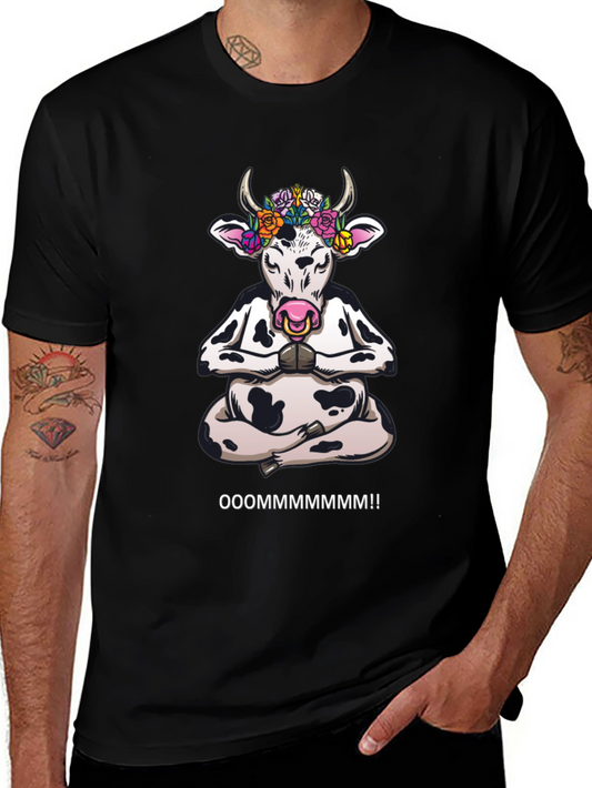 Meditating Cow Graphic T-Shirt - OOOOMMMMMMM!!
