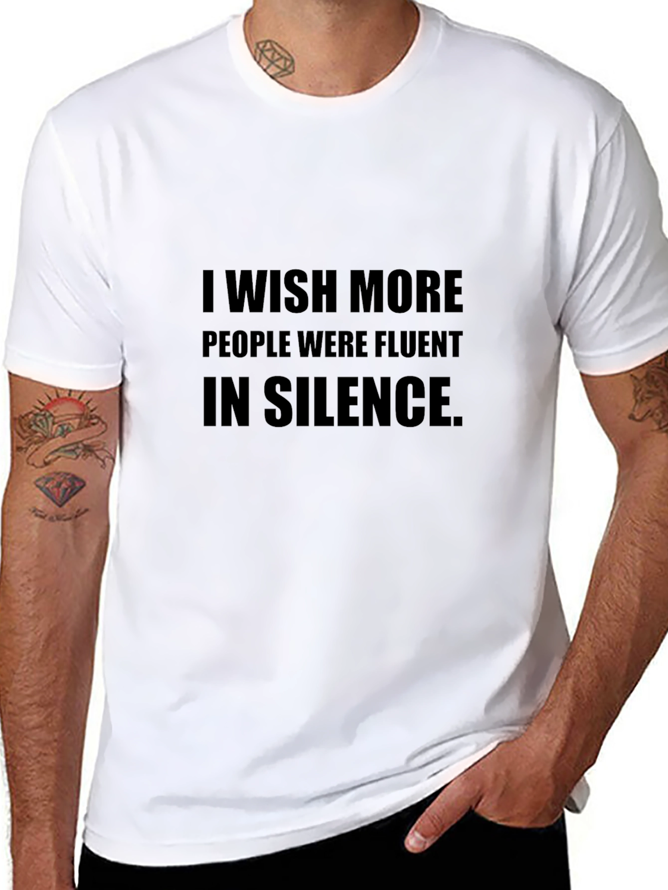 Fluent in Silence Graphic Tee - Black
