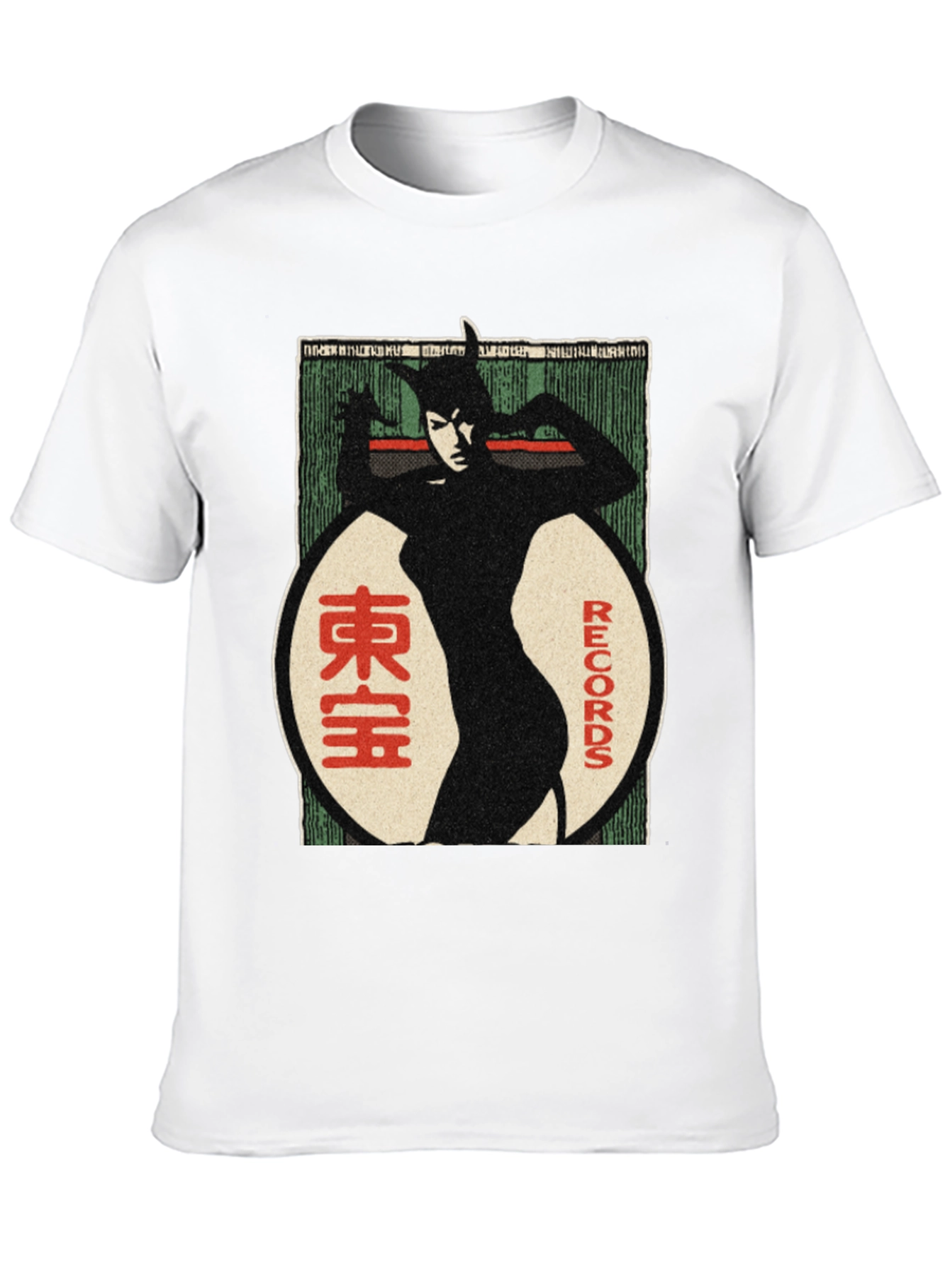 Retro Catwoman Records Graphic T-Shirt