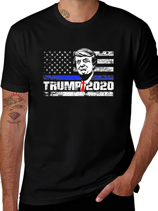 Trump 2020 Thin Blue Line Graphic Tee