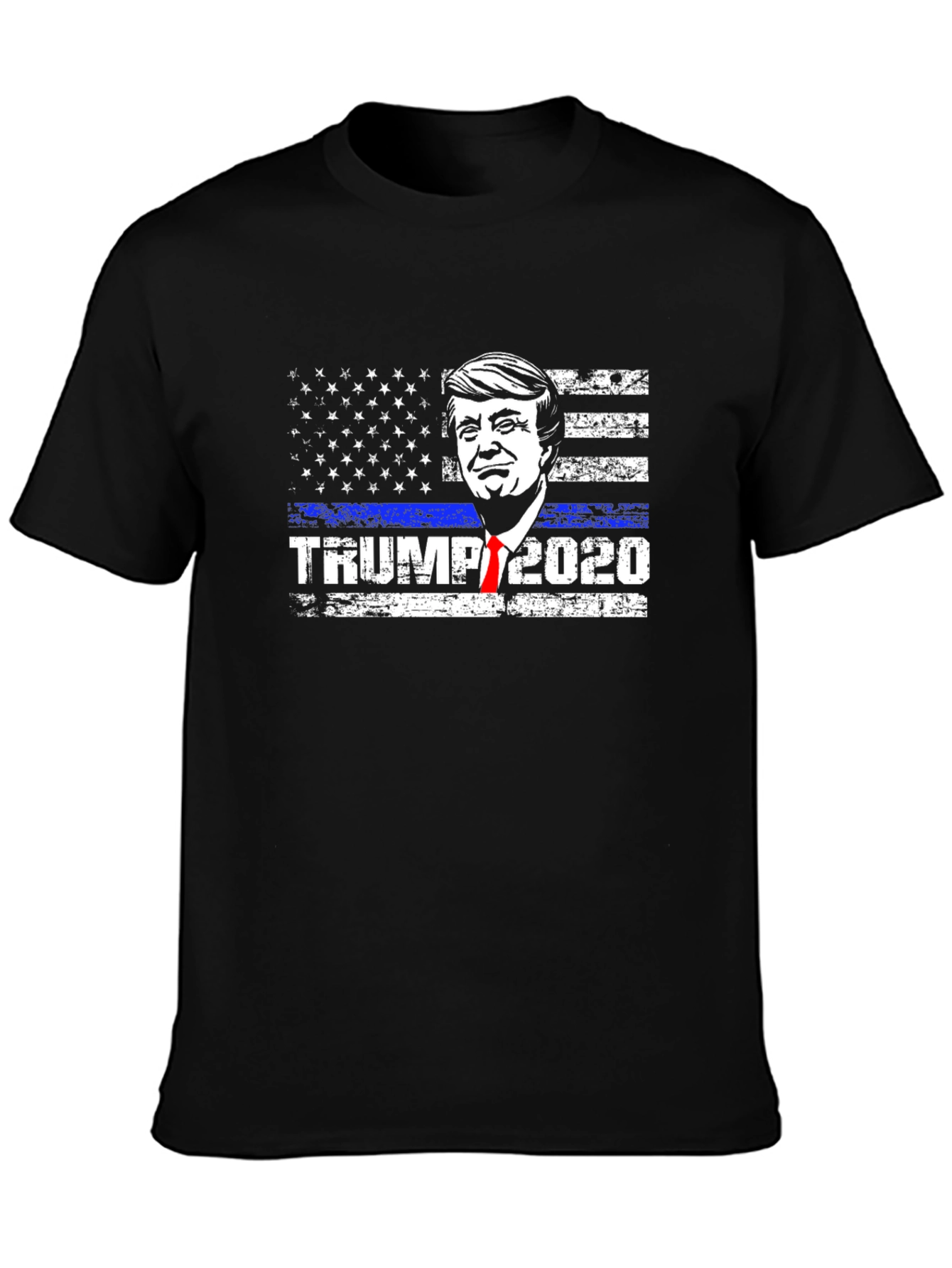 Trump 2020 Thin Blue Line Graphic Tee