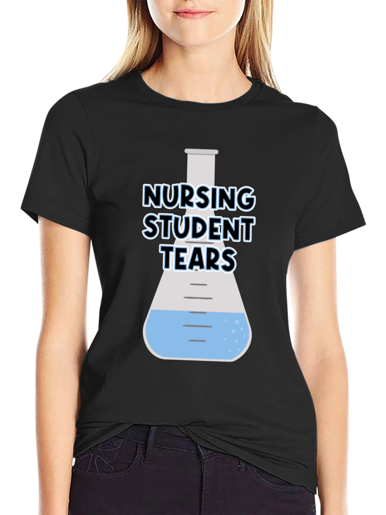 Nursing Student Tears Black T-Shirt