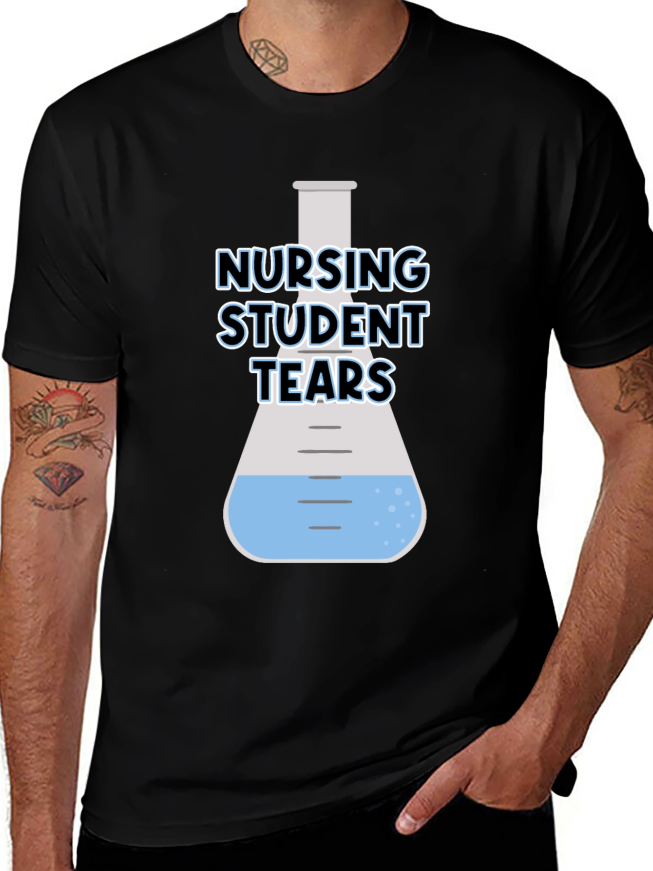 Nursing Student Tears Black T-Shirt