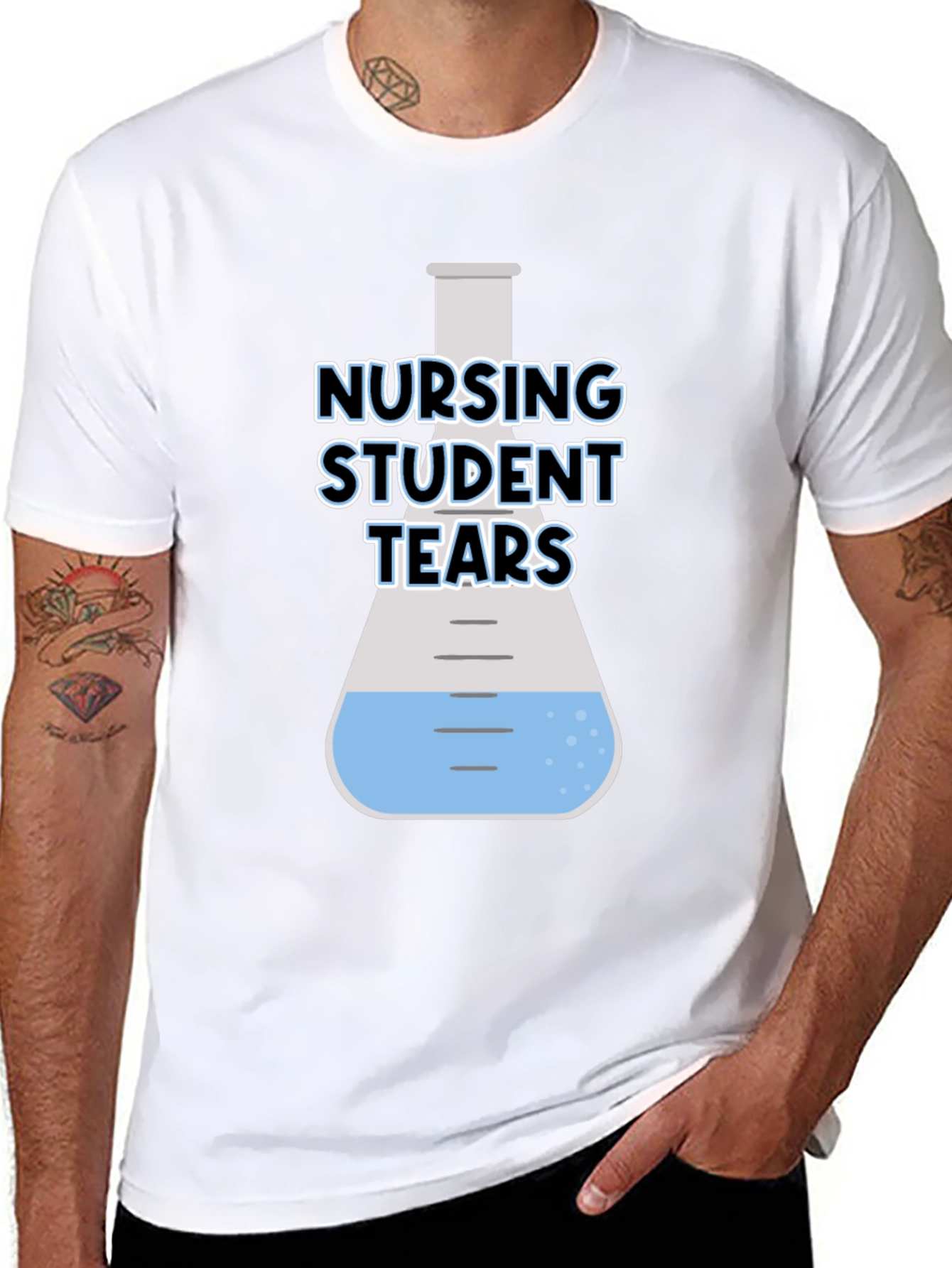 Nursing Student Tears Black T-Shirt