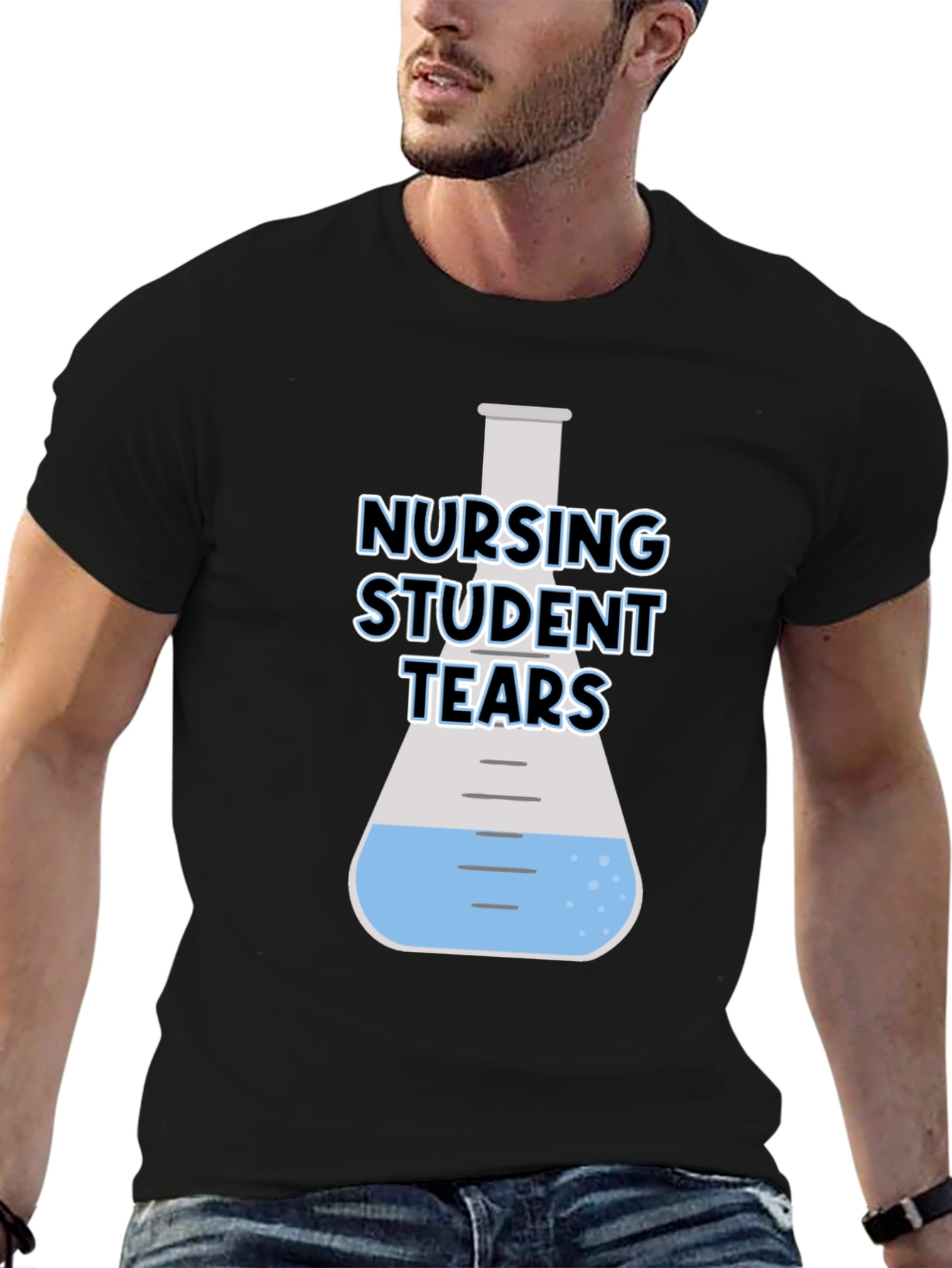 Nursing Student Tears Black T-Shirt
