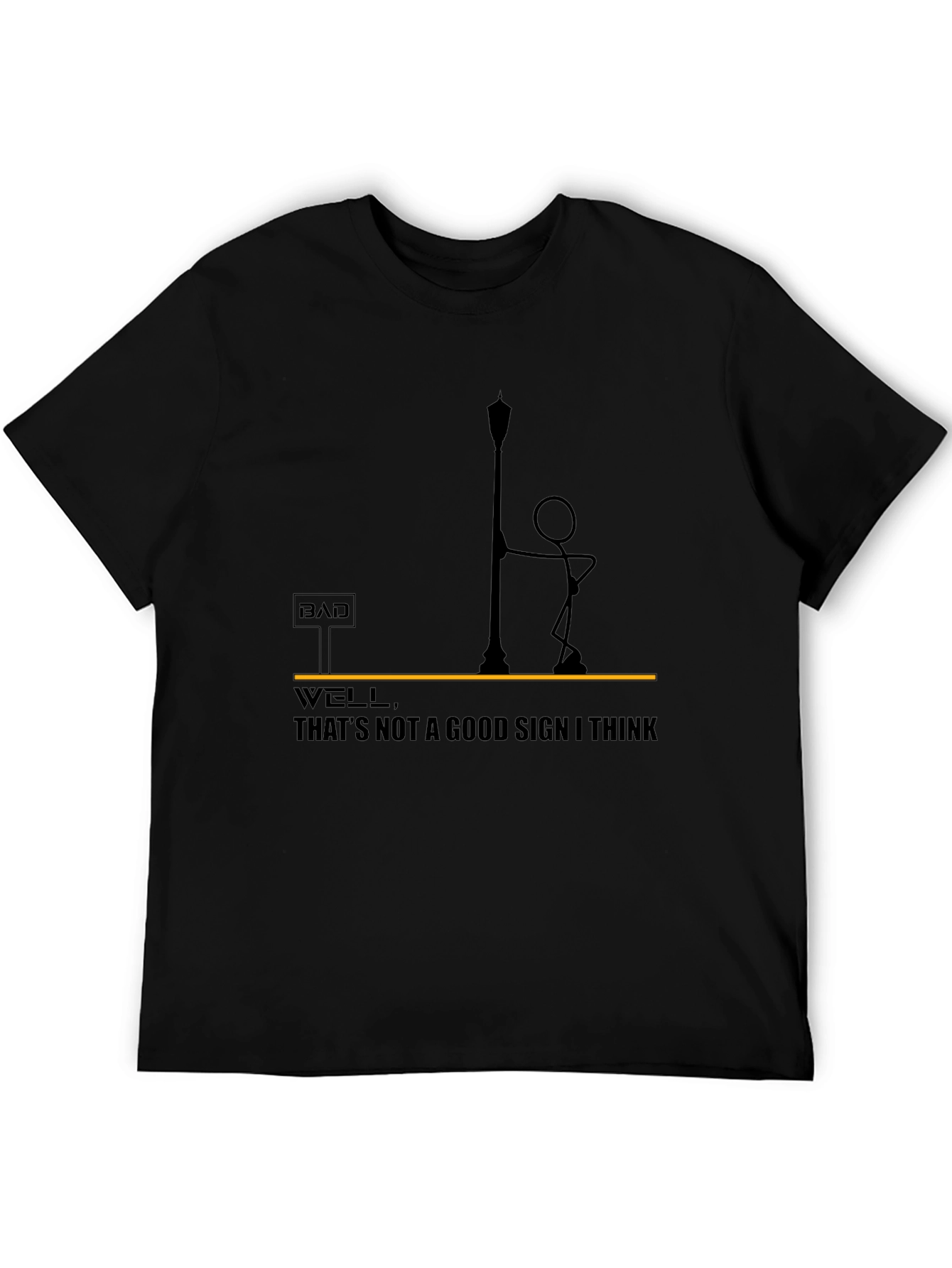 Bad Sign T-Shirt - Funny Stick Figure Design