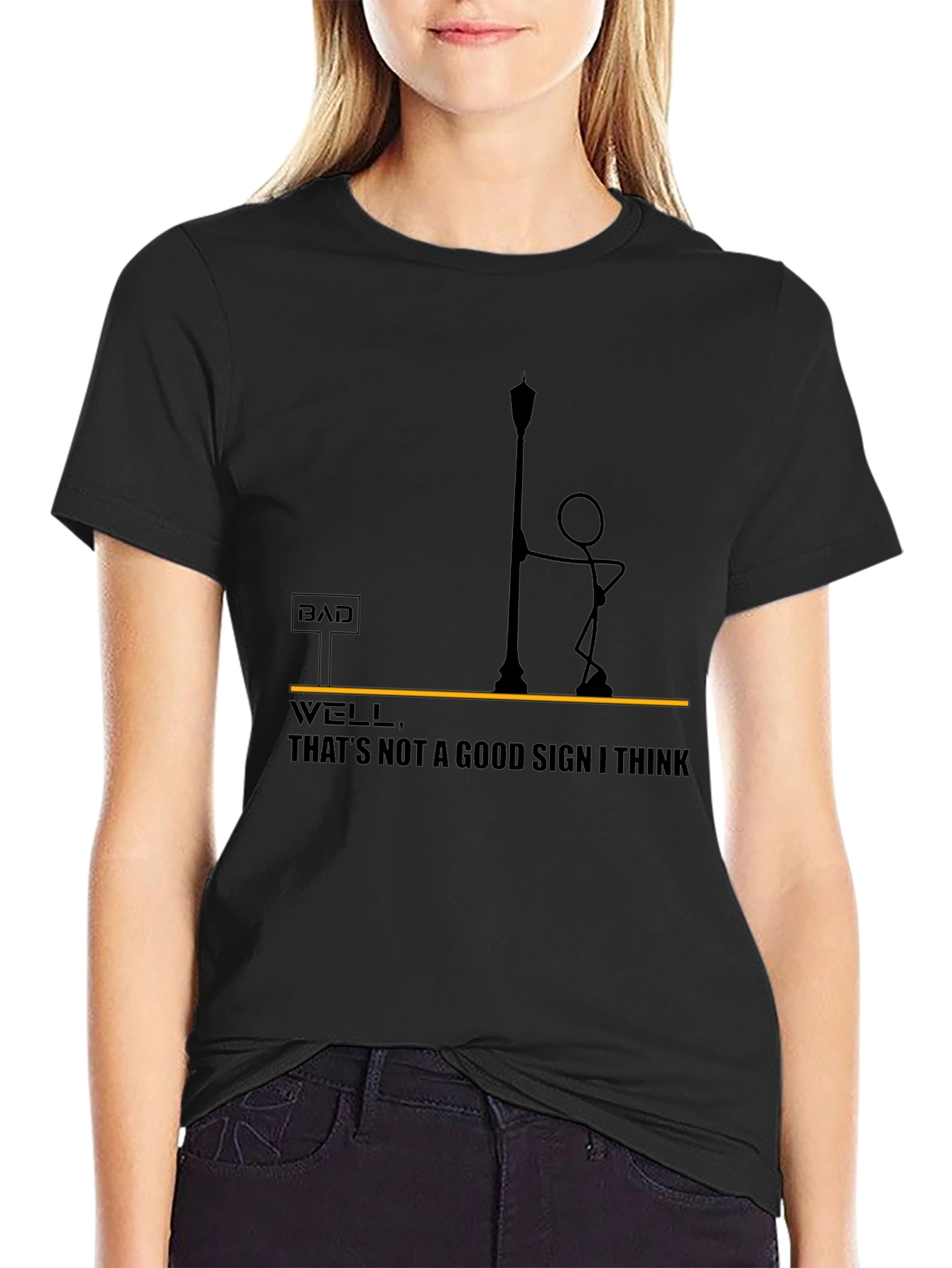 Bad Sign T-Shirt - Funny Stick Figure Design