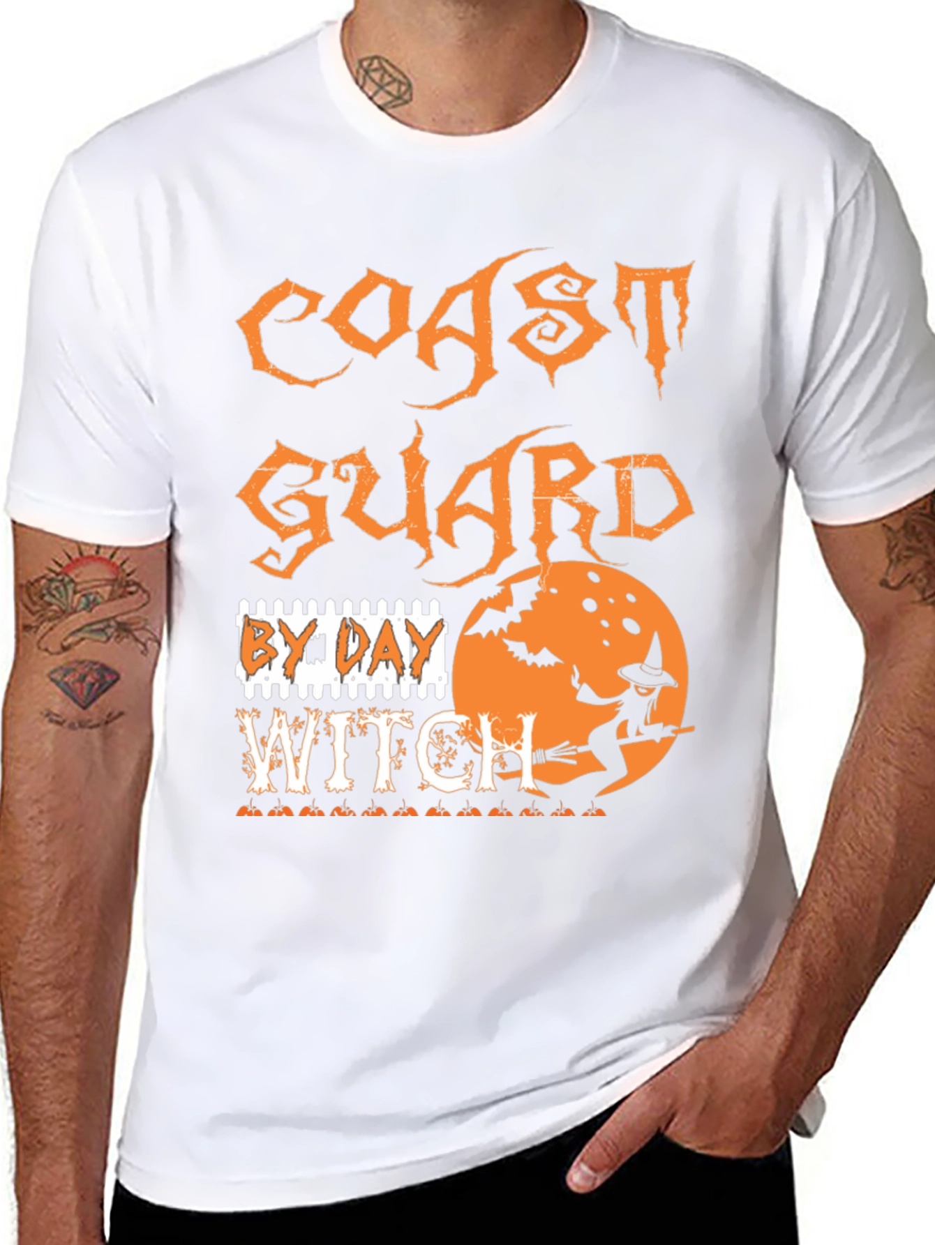Coast Guard By Day Witch T-Shirt - Halloween Tee