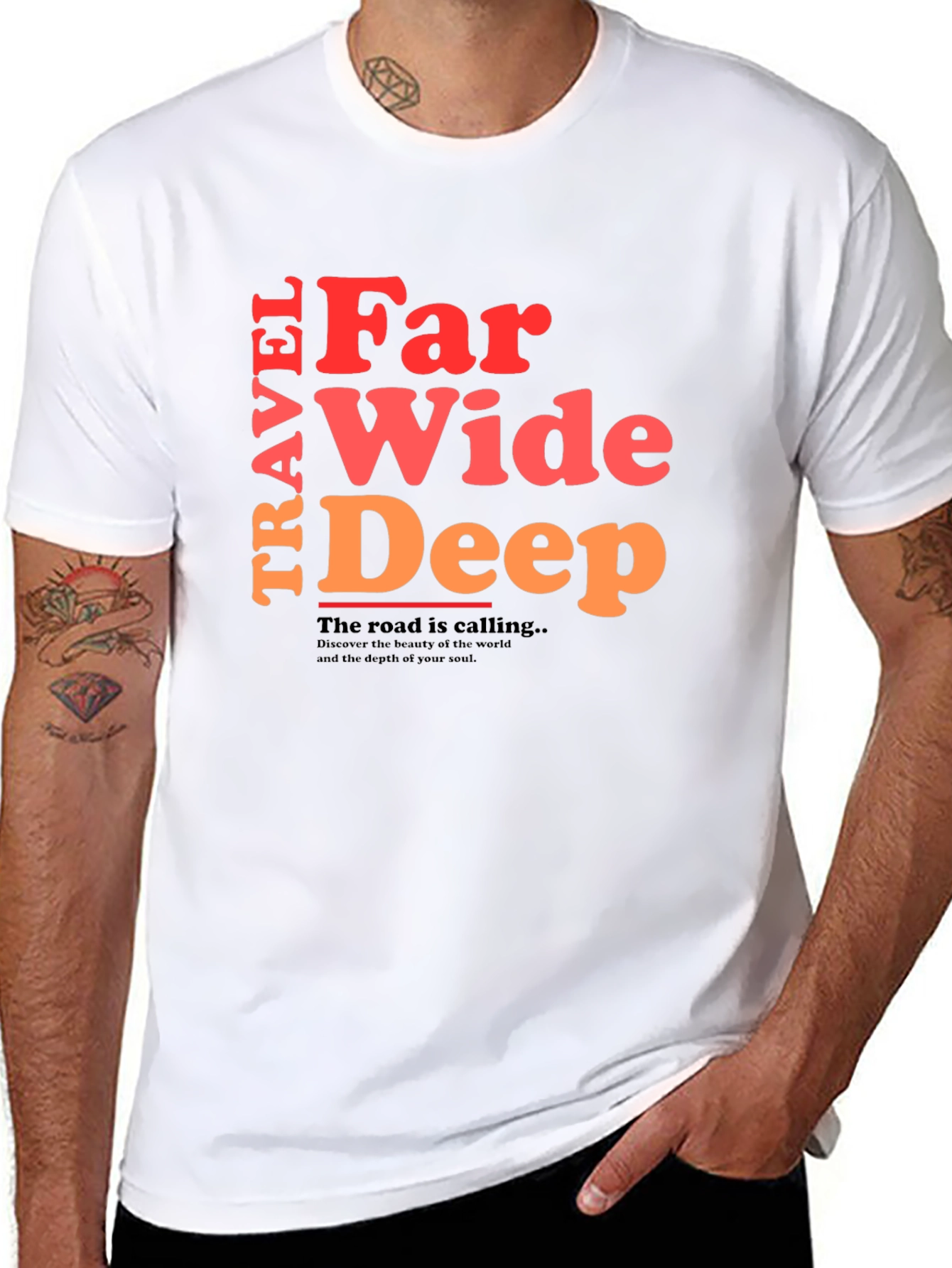 Travel Far Wide Deep Graphic Tee