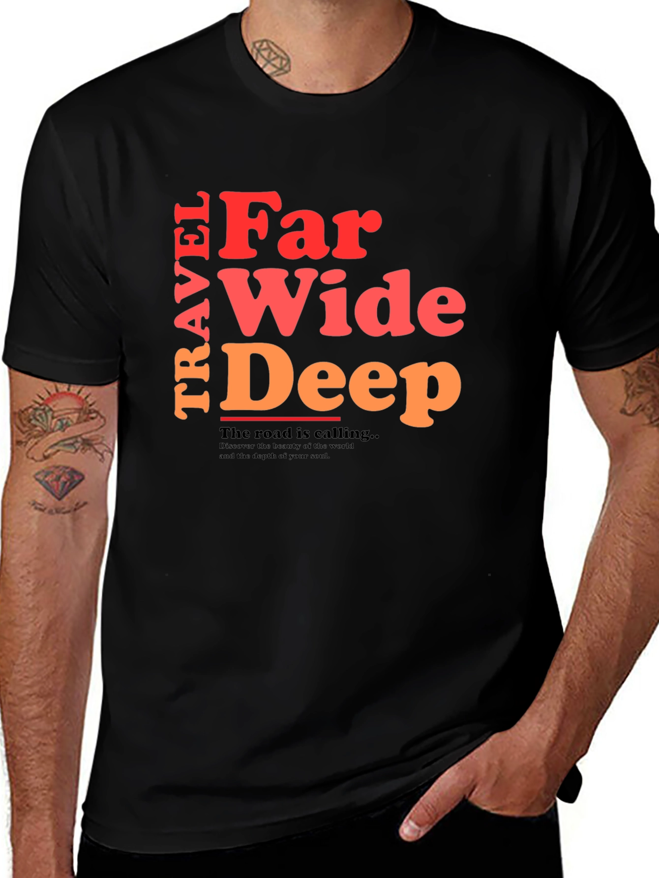 Travel Far Wide Deep Graphic Tee